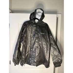 Frogg Toggs Rain Jacket Black Hooded Waterproof Size XL/2X Lightweight